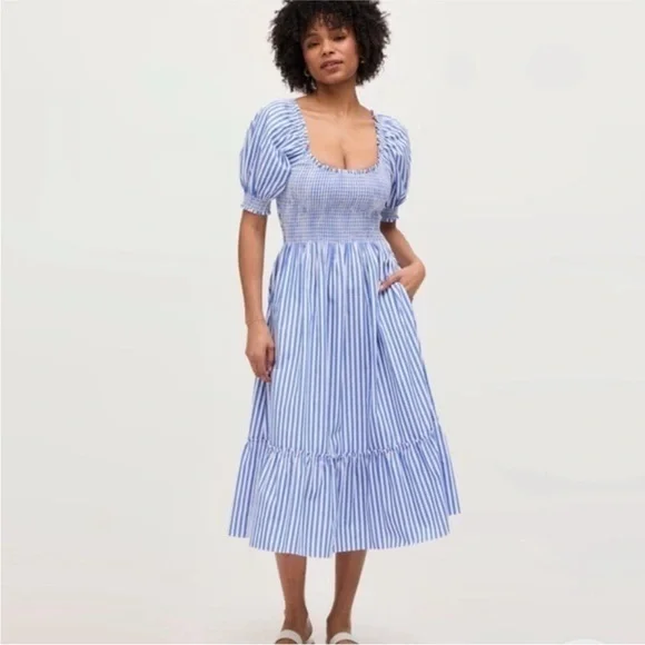 Hill House Louisa Nap Dress - Blueberry Stripe. S. NWT. - Picture 2 of 9